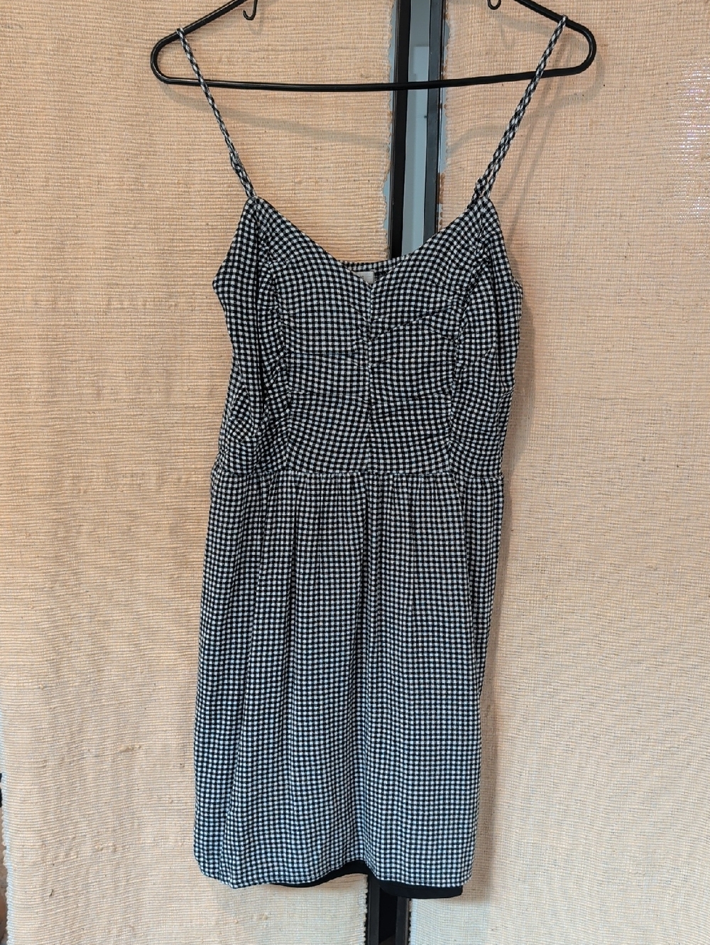 Maurices Black and White Gingham Spaghetti Strap Mini Dress